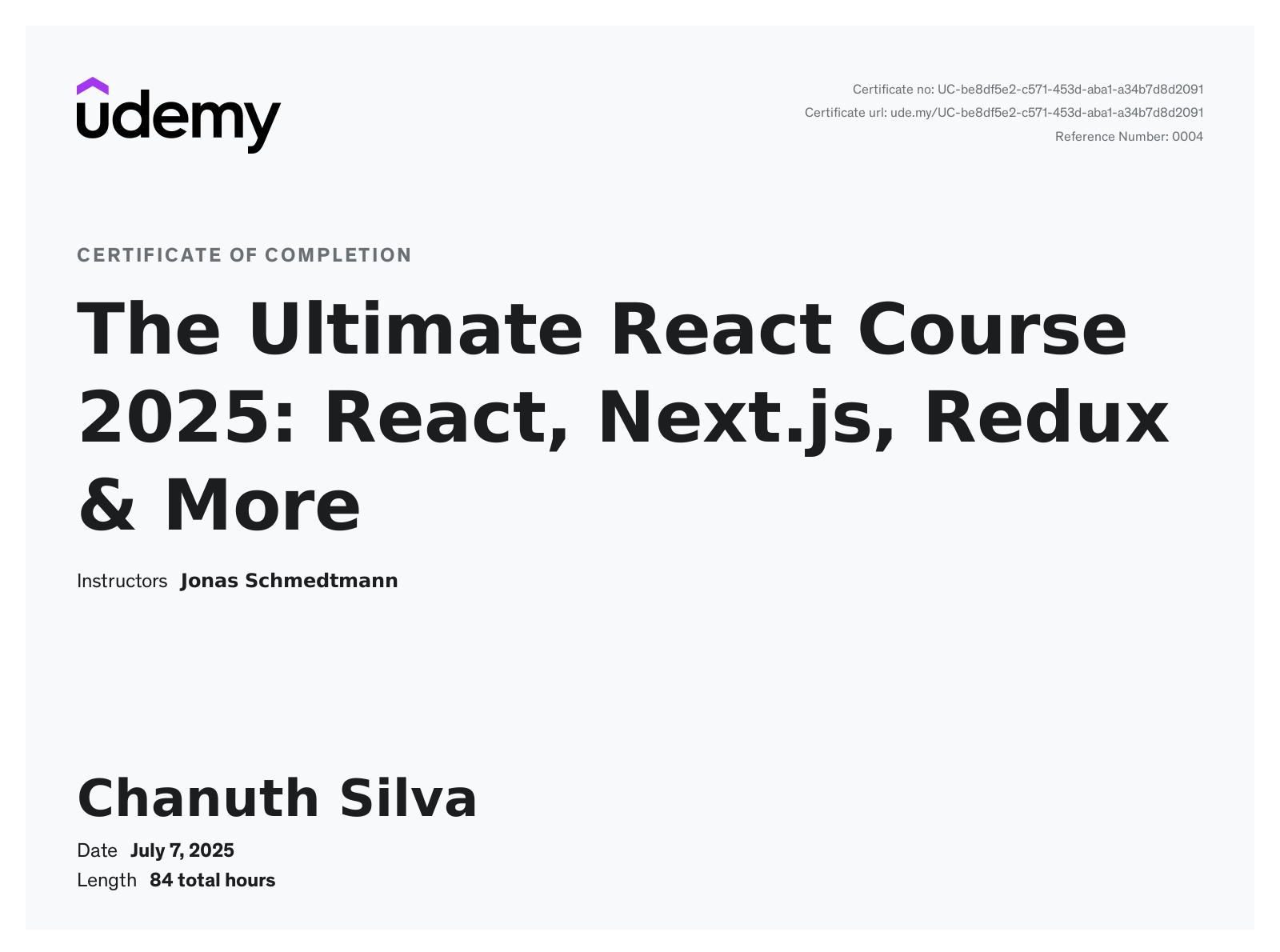 React Course: React, Next.js, Redux