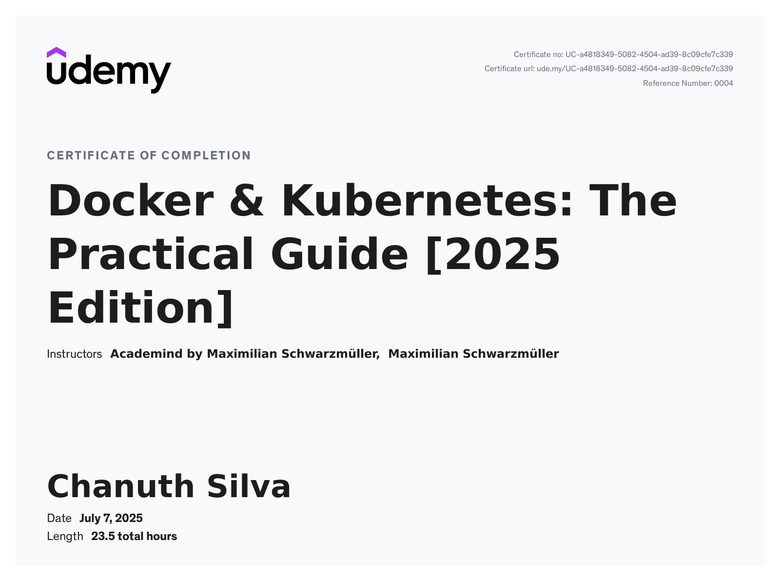 Docker & Kubernetes: The Practical Guide [2025 Edition]