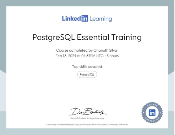 PostgreSQL Essentials Training