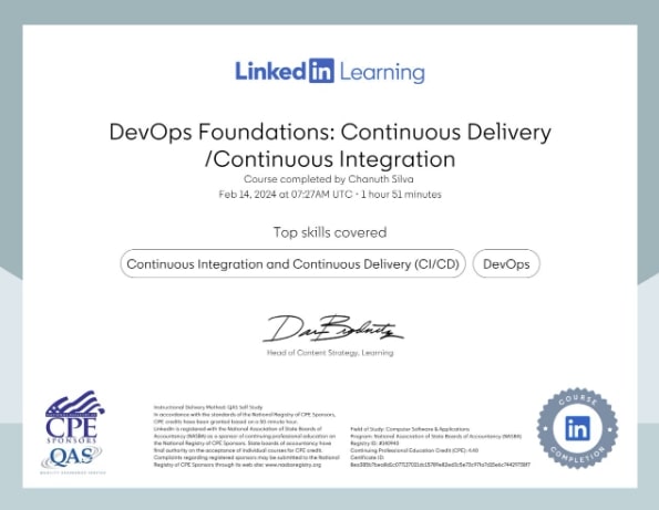 DevOps Foundations: Continuous Integration/Continuous Delivery