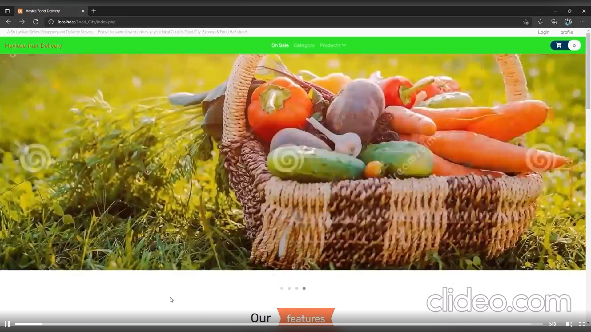 Online Fruit Store Management application