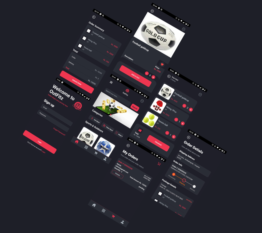 OutFitz Sports and outdoors product sales mobile app